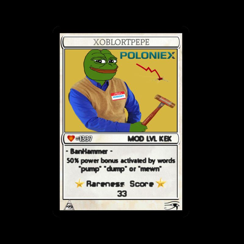 Rare Pepe Series 1 card, the foundational meme-asset on the Counterparty platform, 2016.
